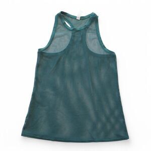 Spalding Vintage 90s Y2K Mesh Fishnet Tank Top‎ Green Women's Medium (M)